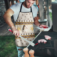 Guinea Pig Christmas Apron with Snowflakes Trees and Reindeer Pattern - Wonder Print Shop