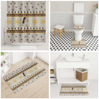 Guinea Pig Christmas Bathroom Set with Snowflakes Trees and Reindeer Pattern - Wonder Print Shop