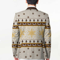 Guinea Pig Christmas Blazer with Snowflakes Trees and Reindeer Pattern - Wonder Print Shop