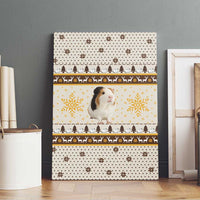 Guinea Pig Christmas Canvas Wall Art with Snowflakes Trees and Reindeer Pattern - Wonder Print Shop