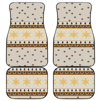 Guinea Pig Christmas Car Mats with Snowflakes Trees and Reindeer Pattern - Wonder Print Shop