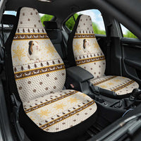Guinea Pig Christmas Car Seat Cover with Snowflakes Trees and Reindeer Pattern - Wonder Print Shop