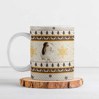 Guinea Pig Christmas Ceramic Mug with Snowflakes Trees and Reindeer Pattern - Wonder Print Shop