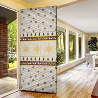 Guinea Pig Christmas Door Cover with Snowflakes Trees and Reindeer Pattern - Wonder Print Shop