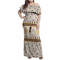 Guinea Pig Christmas Family Matching Off Shoulder Maxi Dress and Hawaiian Shirt with Snowflakes Trees and Reindeer Pattern - Wonder Print Shop