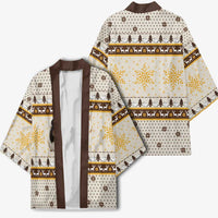 Guinea Pig Christmas Kimono with Snowflakes Trees and Reindeer Pattern - Wonder Print Shop
