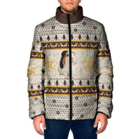 Guinea Pig Christmas Padded Jacket with Snowflakes Trees and Reindeer Pattern - Wonder Print Shop