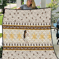 Guinea Pig Christmas Quilt with Snowflakes Trees and Reindeer Pattern - Wonder Print Shop