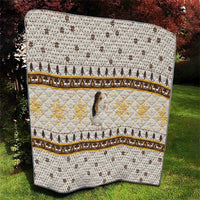 Guinea Pig Christmas Quilt with Snowflakes Trees and Reindeer Pattern - Wonder Print Shop