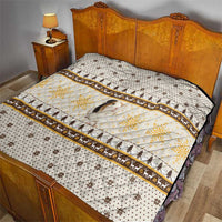 Guinea Pig Christmas Quilt with Snowflakes Trees and Reindeer Pattern - Wonder Print Shop