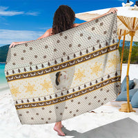 Guinea Pig Christmas Sarong with Snowflakes Trees and Reindeer Pattern - Wonder Print Shop