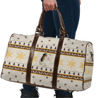 Guinea Pig Christmas Travel Bag with Snowflakes Trees and Reindeer Pattern - Wonder Print Shop