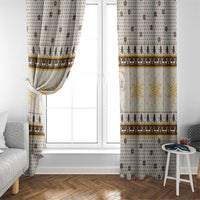 Guinea Pig Christmas Window Curtain with Snowflakes Trees and Reindeer Pattern - Wonder Print Shop