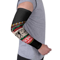 Hiking Christmas Arm Sleeves with Mountains Trees and Winter Holiday Pattern - Wonder Print Shop