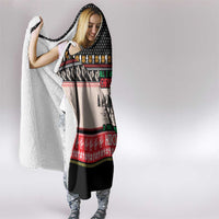 Hiking Christmas Hooded Blanket with Mountains Trees and Winter Holiday Pattern - Wonder Print Shop