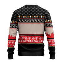 Hiking Christmas Ugly Christmas Sweater with Mountains Trees and Winter Holiday Pattern - Wonder Print Shop