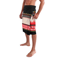 Hiking Christmas Lavalava with Mountains Trees and Winter Holiday Pattern - Wonder Print Shop