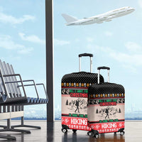 Hiking Christmas Luggage Cover with Mountains Trees and Winter Holiday Pattern - Wonder Print Shop
