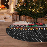 Hiking Christmas Tree Skirt with Mountains Trees and Winter Holiday Pattern - Wonder Print Shop