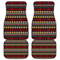 Santa Hold My Beer Christmas Car Mats with Beer Mugs and Holiday Pattern - Wonder Print Shop