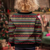 Santa Hold My Beer Christmas Kid Ugly Christmas Sweater with Beer Mugs and Holiday Pattern - Wonder Print Shop