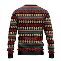 Santa Hold My Beer Christmas Ugly Christmas Sweater with Beer Mugs and Holiday Pattern - Wonder Print Shop