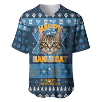 Happy Hanukcat Christmas Design Baseball Jersey Xmas Holiday Patterns - Wonder Print Shop