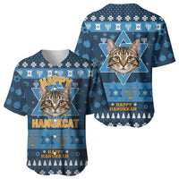 Happy Hanukcat Christmas Design Baseball Jersey Xmas Holiday Patterns - Wonder Print Shop