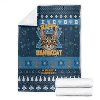 Happy Hanukcat Christmas Design Blanket Xmas Holiday Patterns - Wonder Print Shop