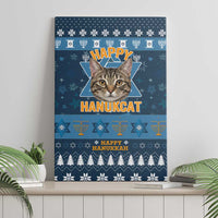 Happy Hanukcat Christmas Design Canvas Wall Art Xmas Holiday Patterns - Wonder Print Shop