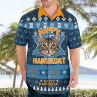 Happy Hanukcat Christmas Design Hawaiian Shirt Xmas Holiday Patterns - Wonder Print Shop