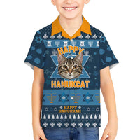 Happy Hanukcat Christmas Design Hawaiian Shirt Xmas Holiday Patterns - Wonder Print Shop