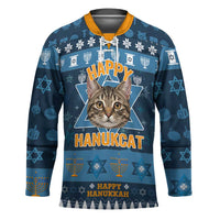 Happy Hanukcat Christmas Design Hockey Jersey Xmas Holiday Patterns - Wonder Print Shop