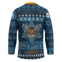 Happy Hanukcat Christmas Design Hockey Jersey Xmas Holiday Patterns - Wonder Print Shop