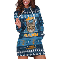 Happy Hanukcat Christmas Design Hoodie Dress Xmas Holiday Patterns - Wonder Print Shop