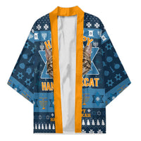 Happy Hanukcat Christmas Design Kimono Xmas Holiday Patterns - Wonder Print Shop