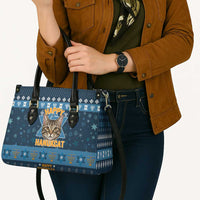 Happy Hanukcat Christmas Design Leather Bag Xmas Holiday Patterns - Wonder Print Shop
