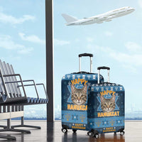 Happy Hanukcat Christmas Design Luggage Cover Xmas Holiday Patterns - Wonder Print Shop