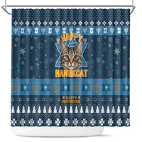 Happy Hanukcat Christmas Design Shower Curtain Xmas Holiday Patterns - Wonder Print Shop