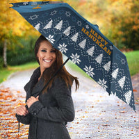 Happy Hanukcat Christmas Design Umbrella Xmas Holiday Patterns - Wonder Print Shop