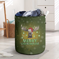 Merry ChristMoose Christmas Laundry Basket Xmas Holiday Patterns - Wonder Print Shop