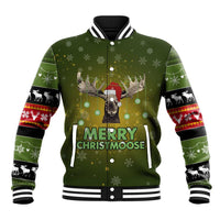 Merry ChristMoose Christmas Baseball Jacket Xmas Holiday Patterns - Wonder Print Shop