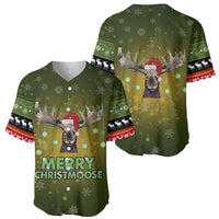 Merry ChristMoose Christmas Baseball Jersey Xmas Holiday Patterns - Wonder Print Shop