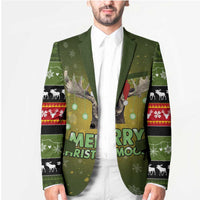 Merry ChristMoose Christmas Blazer Xmas Holiday Patterns - Wonder Print Shop