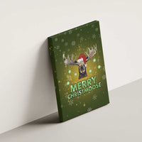 Merry ChristMoose Christmas Canvas Wall Art Xmas Holiday Patterns - Wonder Print Shop