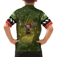 Merry ChristMoose Christmas Family Matching Off Shoulder Maxi Dress and Hawaiian Shirt Xmas Holiday Patterns - Wonder Print Shop