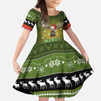 Merry ChristMoose Christmas Family Matching Off Shoulder Maxi Dress and Hawaiian Shirt Xmas Holiday Patterns - Wonder Print Shop