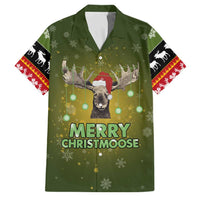 Merry ChristMoose Christmas Family Matching Off Shoulder Maxi Dress and Hawaiian Shirt Xmas Holiday Patterns - Wonder Print Shop