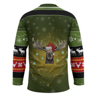 Merry ChristMoose Christmas Hockey Jersey Xmas Holiday Patterns - Wonder Print Shop