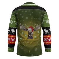 Merry ChristMoose Christmas Hockey Jersey Xmas Holiday Patterns - Wonder Print Shop
